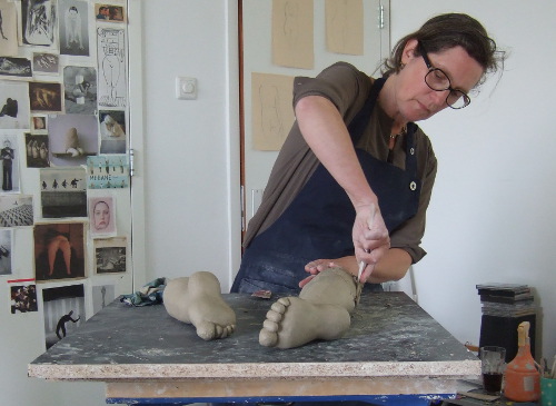 Monique Sleegers in Atelier at Werk 2015